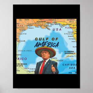 Póster Mapa de Trump, el presidente de Estados Unidos en 
