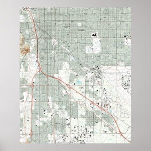 Póster Mapa de Tucson Arizona (1992)