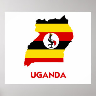 PÓSTER MAPA DE UGANDA