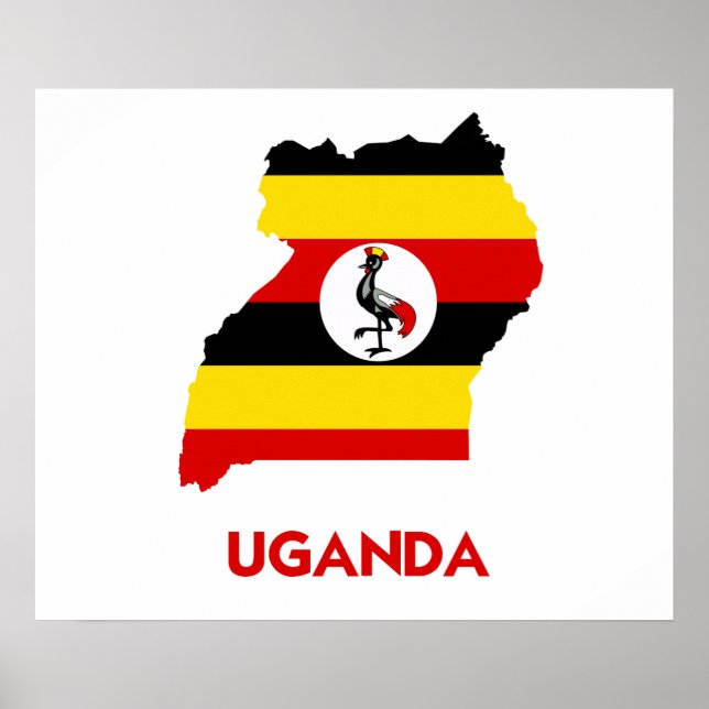 PÓSTER MAPA DE UGANDA (Frente)