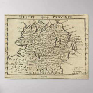 Póster Mapa de Ulster