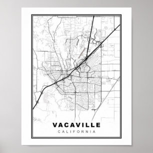 Póster Mapa de Vacaville
