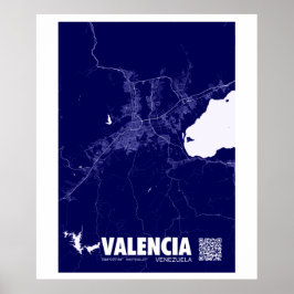 Póster Mapa de Valencia - Venezuela Travel City Map