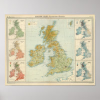 Mapa de vegetación y clima de las Islas Británicas