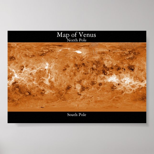 Póster Mapa de Venus (Frente)