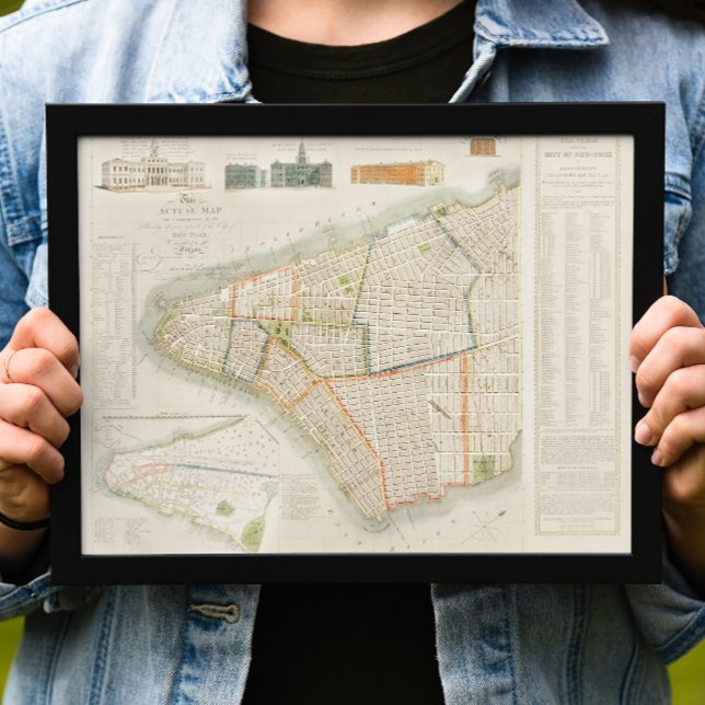 Póster Mapa de viajes de Nueva York. Ciudad vieja. Retro (Subido por el creador)