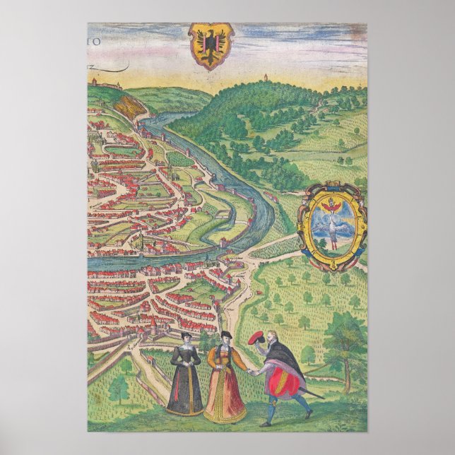 Póster Mapa de Viena (Frente)