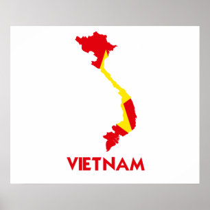 PÓSTER MAPA DE VIETNAM