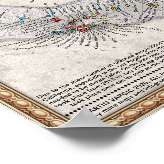 Póster Mapa de violencia policial (Esquina)