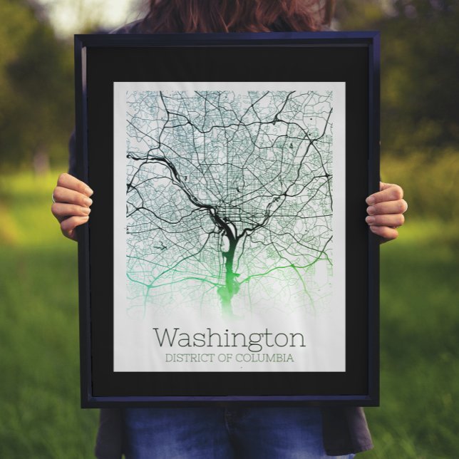 Póster Mapa de Washington DC City (Subido por el creador)