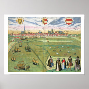 Póster Mapa de Wilnis, de 'Civitates Orbis Terrarum' por