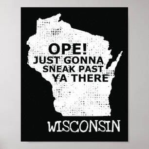 Póster Mapa de Wisconsin Ope Sneak Antes De Que Haya Jerg