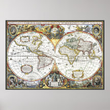 Mapa del Antiguo Mundo de Hendrik Hondius, 1630
