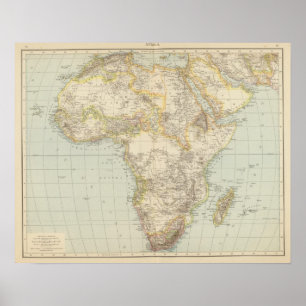 Póster Mapa del atlas de África