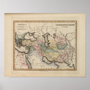 Póster Mapa del atlas de Asia