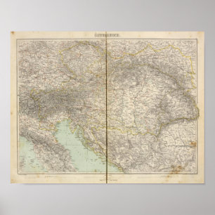 Póster Mapa del Atlas de Austria