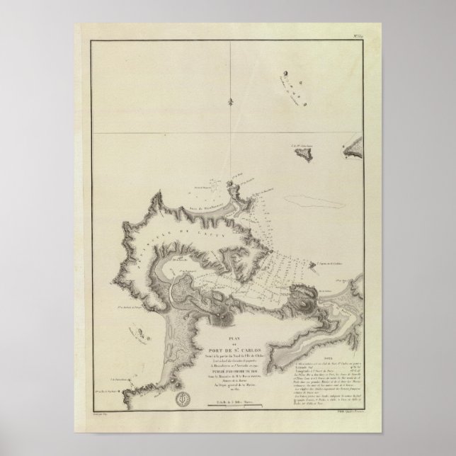 Póster Mapa del Atlas de Chile (Frente)