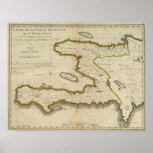 Póster Mapa del atlas de Haití