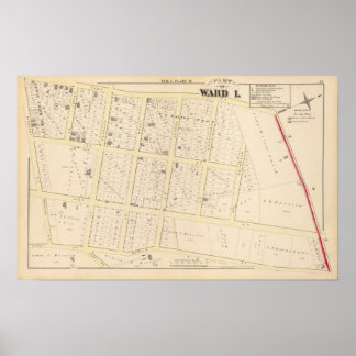 Póster Mapa del Atlas de la Isla Rhode