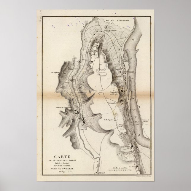 Póster Mapa del Atlas de la Meseta de San Pedro (Frente)