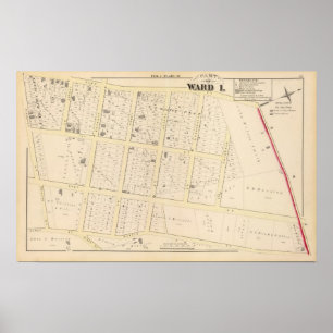 Póster Mapa del atlas de Rhode Island