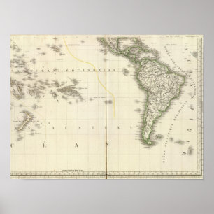 Póster Mapa del Atlas del Océano Pacífico