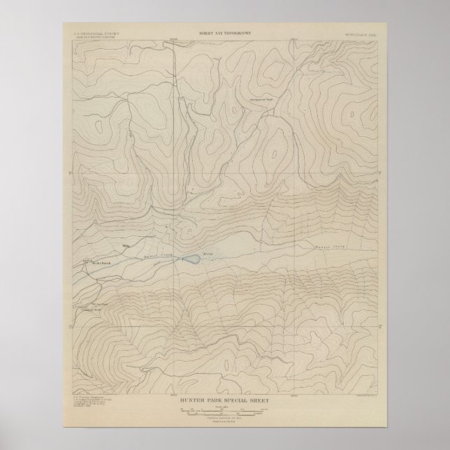 Póster Mapa del Atlas Especial del Parque Tourtelotte (Frente)