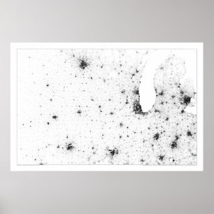 Póster Mapa del Censo de Constelación del Ferrocarril Med