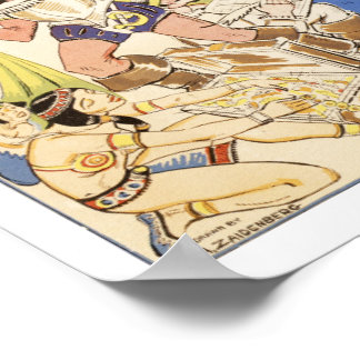 Póster Mapa del centro de Manhattan de 1789 a 1939