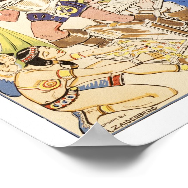 Póster Mapa del centro de Manhattan de 1789 a 1939 (Esquina)