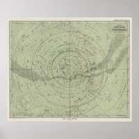 Mapa del centro del cielo sureño
