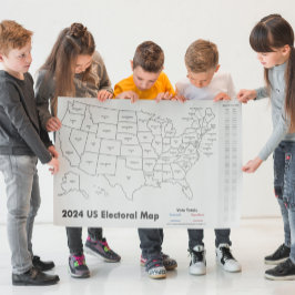Póster Mapa del Colegio Electoral de los Estados Unidos 2