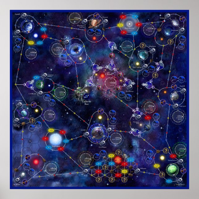 Póster Mapa del comerciante de Venus (Frente)