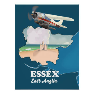 Póster mapa del condado de Essex
