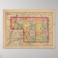 Mapa del condado de Montcalm, Michigan