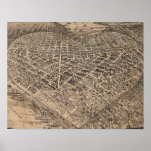 Póster Mapa del corazón del ganado vacuno (1905)