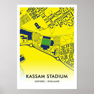 Póster Mapa del Estadio Kassam - Hogar de Oxford United