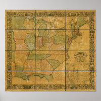 Mapa del Ferrocarril Antiguo de los Estados Unidos