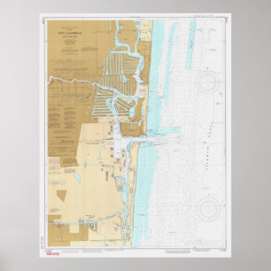 Póster Mapa del Fort Lauderdale FL (1991)