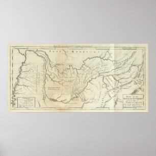 Póster Mapa del gobierno de Tennassee sic