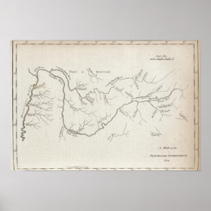 Póster Mapa del gobierno de Tennessee
