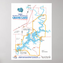 Póster Mapa del Gran Lago OK