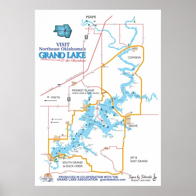 Póster Mapa del Gran Lago OK (Frente)