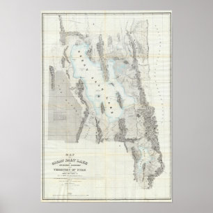 Póster Mapa del Gran Lago Salino