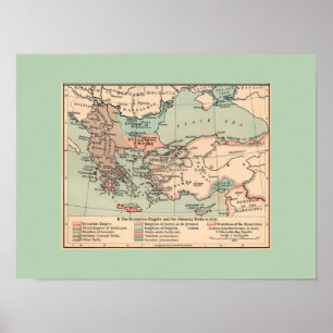 Póster Mapa del Imperio Bizantino