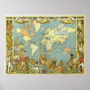 Póster Mapa del Imperio Británico