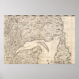 Póster Mapa del Imperio Británico en Estados Unidos Hoja