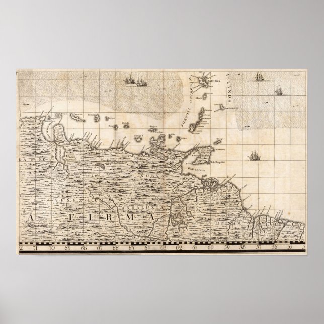 Póster Mapa del Imperio Británico en Estados Unidos Hoja  (Frente)