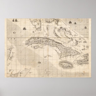 Póster Mapa del Imperio Británico en Estados Unidos Hoja 