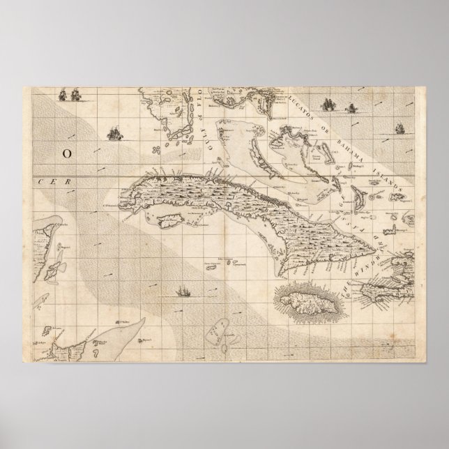 Póster Mapa del Imperio Británico en Estados Unidos Hoja  (Frente)